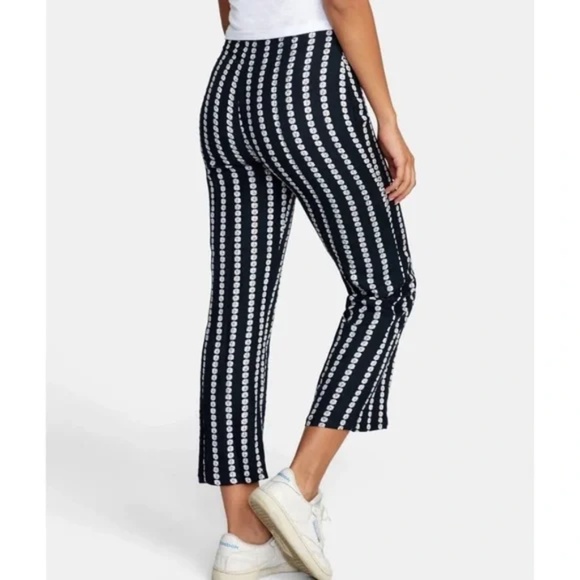 RVCA NWT Linen Blend Drip Pant Dice Print 29 - Picture 3 of 9